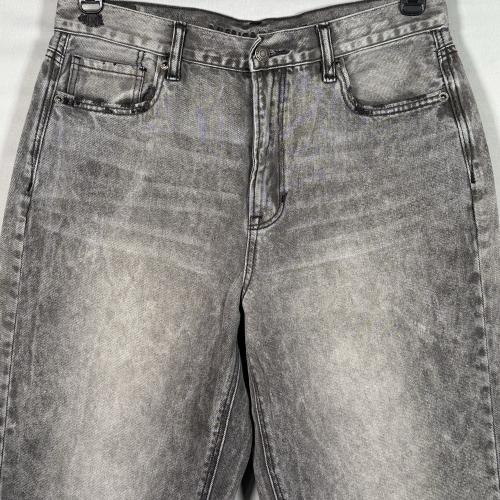 American Eagle Mom Jeans Distressed Raw + Cut Hem Women 10 30x27" Grunge Ripped - Picture 2 of 9
